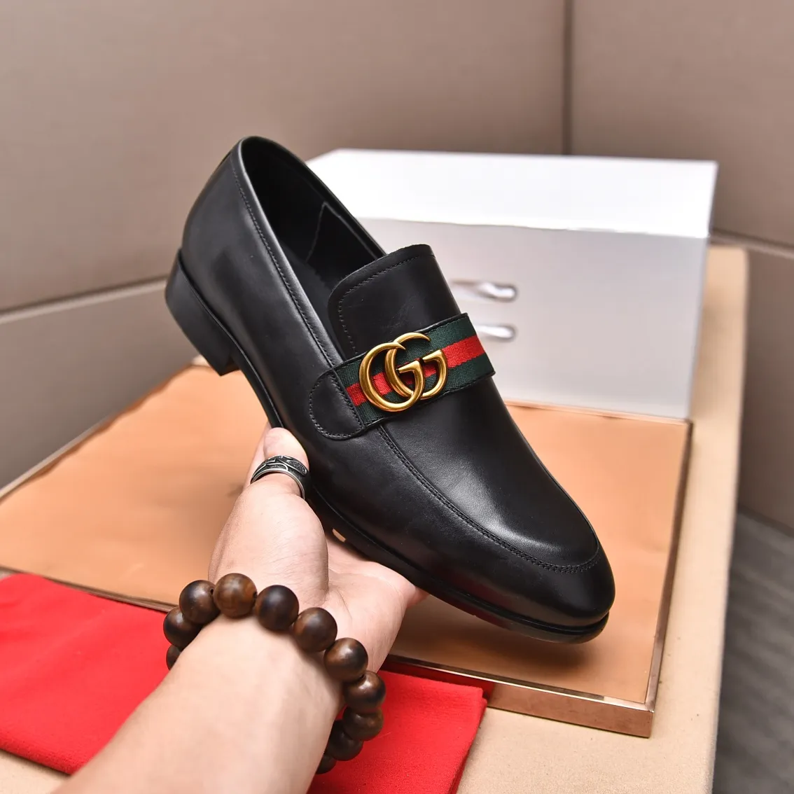 Men's shoes💰540📛📛Original (water-dyed cowhide) Gucci GUCCI official website formal shoes🌀 Italian🇮🇹imported cowhide➕top imported water-dyed cowhide lining💋Finely handmade original bottom, the real thing looks better when photographed in person Standard size 38-44